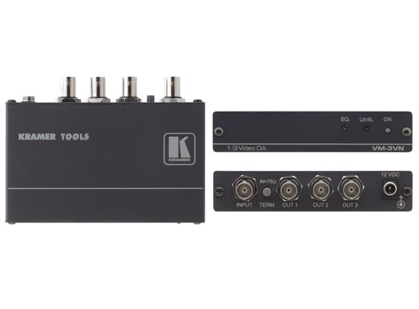 Kramer Splitter  1:3 Kompositt 430MHz Level EQ BNC 